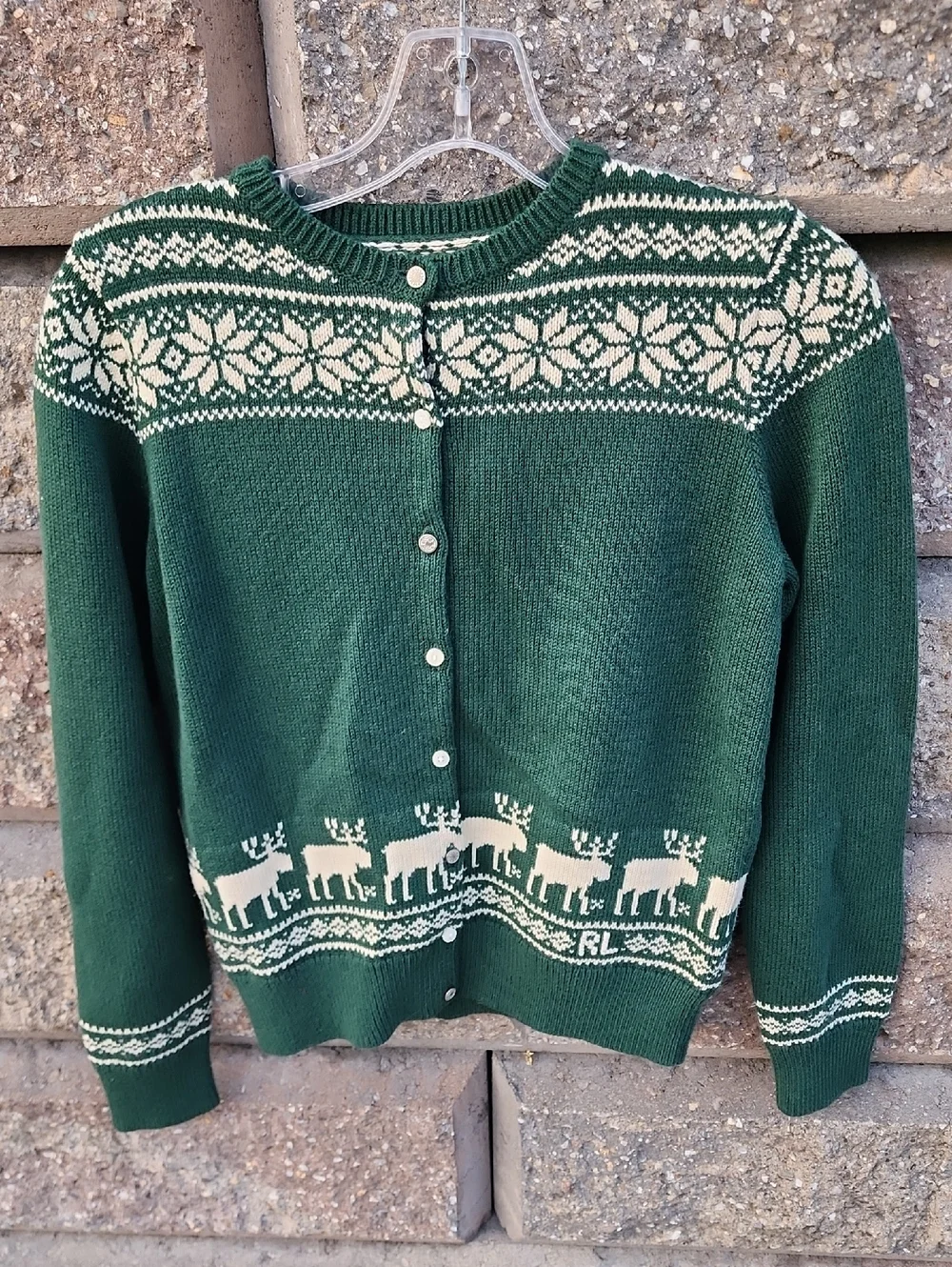 Polo Ralph Lauren Fair Isle Reindeer Cotton-Blend Cardigan